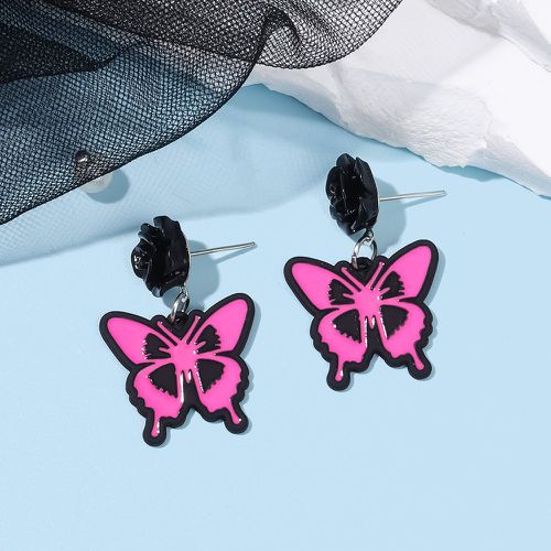 Pendants d'oreilles fleur et papillon - SHEIN - Modalova