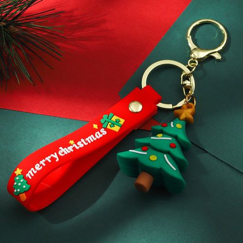 Porte-clés à breloque arbre Noël avec dragonne - SHEIN - Modalova