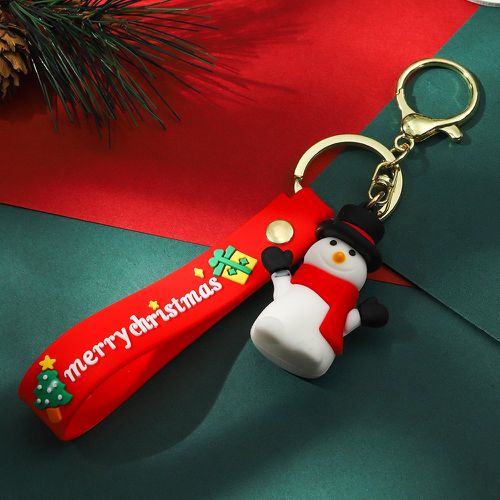 Porte-clés Noël bonhomme de neige breloque avec dragonne - SHEIN - Modalova
