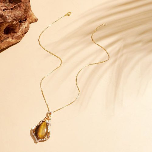 Collier à pendentif avec strass gemme goutte d'eau - SHEIN - Modalova