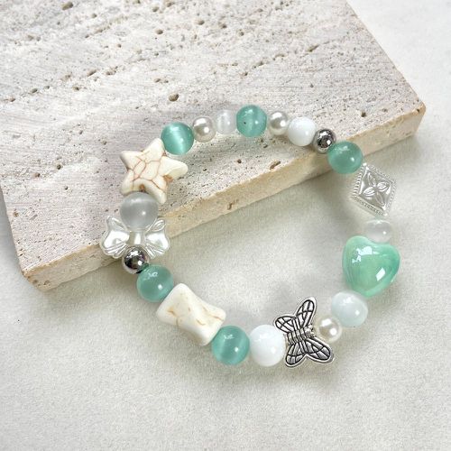 Bracelet perlé étoile & à détail papillon - SHEIN - Modalova