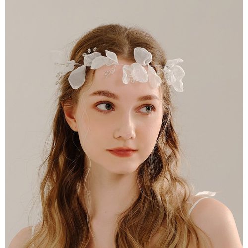 Bandeau pour cheveux pétale & à perles mariée - SHEIN - Modalova