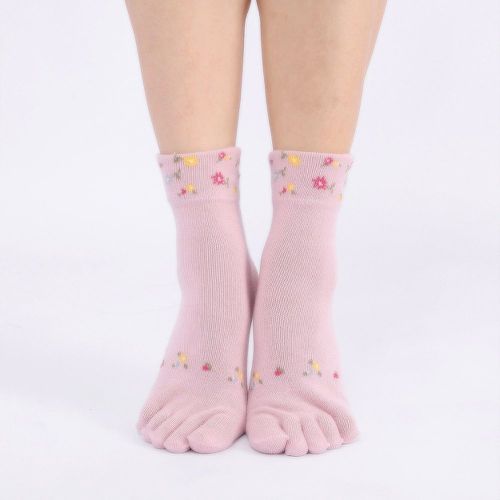Chaussettes à orteils fleuri - SHEIN - Modalova