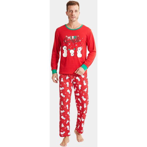 Ensemble de pyjama 1 pièce t-shirt à imprimé Noël & 1 pièce Pantalon - SHEIN - Modalova
