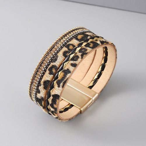 Bracelet à motif léopard avec strass - SHEIN - Modalova