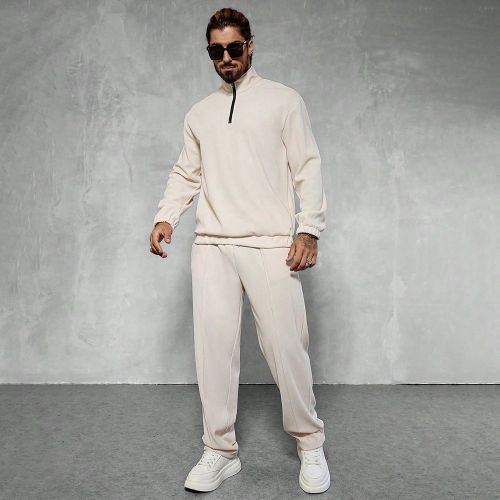 Pièces Ensemble décontracté de survêtement ample avec zip, pour l'automne. Survêtement , Ensemble deux pièces , Ensemble deux pièces de survêt - SHEIN - Modalova