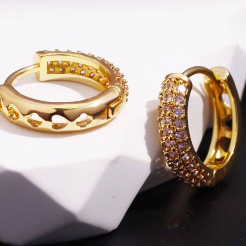Zircone Cubique Décor Créoles , Pour Bijou Cadeau Et Fête - SHEIN - Modalova
