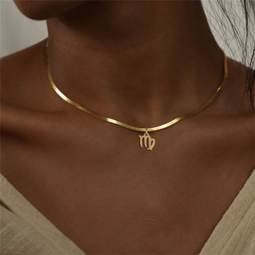 Nouveau Collier Zodiaque Classique, Collier À Chaîne En Herringbone - SHEIN - Modalova