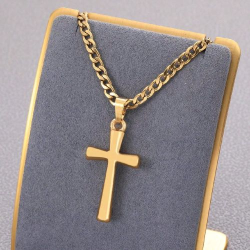 À La Mode Et Populaire À Breloque Croix Collier En Acier Inoxydable Pour Bijou Cadeau Et Pour A Élégant Look - SHEIN - Modalova
