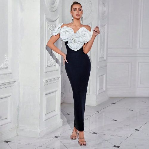 Robe fourreau fleurie pour cocktail, événement, invité de mariage, robe de soirée, de cérémonie - SHEIN - Modalova