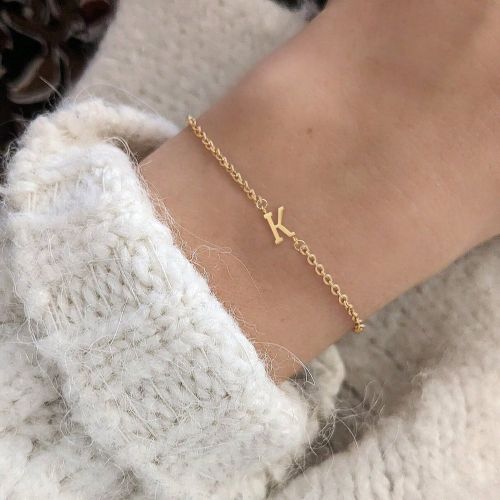 Pièce Bracelet Nouveau Simple initial En Acier Inoxydable Fête - SHEIN - Modalova