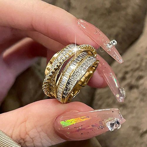 Pièce Bague ouvrable en zirconium à design simple et nouée, bijou unique pour port quotidiens et filles - SHEIN - Modalova