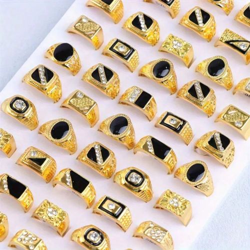 Pièces/paquet Bagues de luxe en alliage avec strass colorés, anneaux de doigt de style coréen élégant et minimaliste, mélange de styles, convien - SHEIN - Modalova