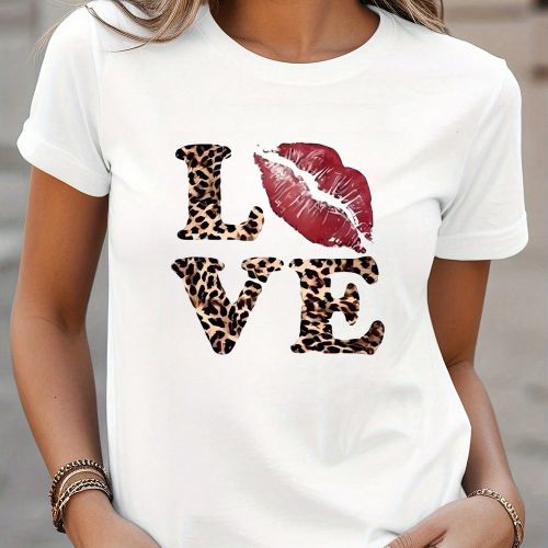 T-shirt à imprimé léopard - SHEIN - Modalova