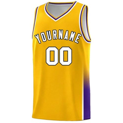 Maillot de basket jaune personnalisé, nom d'équipe et numéro personnalisés, maillot à transfert thermique, tissu doux et confortable, maillot d'e - SHEIN - Modalova