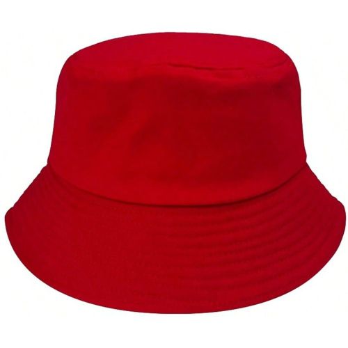 Pièce Chapeau seau unisexe de couleur unie, chapeau de pêcheur polyvalent convenant pour la protection solaire en extérieur décontracté. Chapeau - SHEIN - Modalova