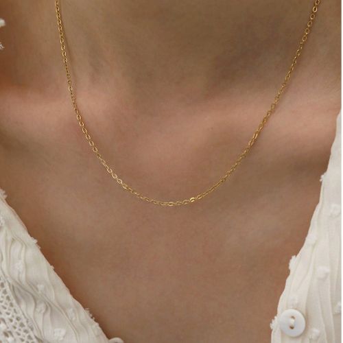 Pièce Collier croix en acier inoxydable super fin (même style que l'article n°27) - SHEIN - Modalova