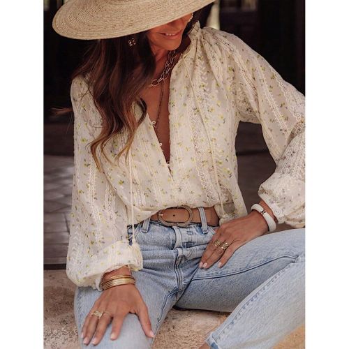 Chemise ample décontractée et élégante avec imprimé, grande taille - SHEIN - Modalova