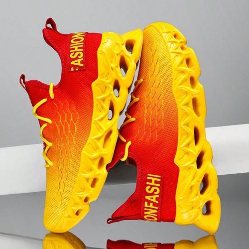 Chaussures de course casual respirantes en mailles, nouvelles chaussures de marche polyvalentes légères, antidérapantes et à semelle souple, print - SHEIN - Modalova