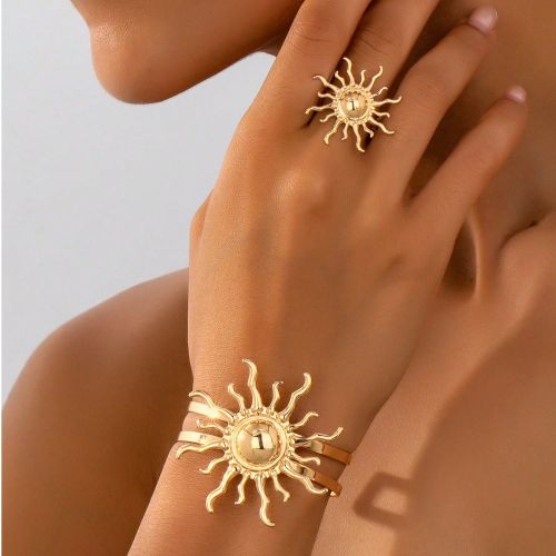 Set de bijouxs - bracelet et bague en forme de soleil, convient pour un usage quotidien et pour les vacances - SHEIN - Modalova