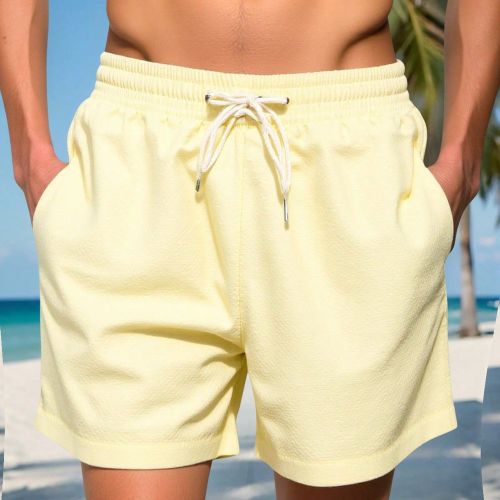 Shorts de plage couleur unies, à la mode pour l'été - SHEIN - Modalova