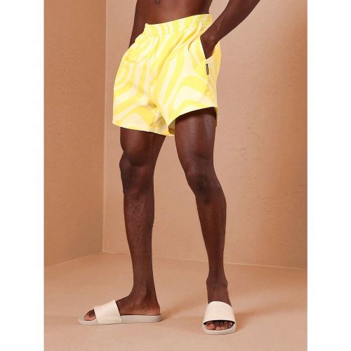 Shorts de bain d'été décontractés, shorts de plage avec motif de vague, vêtements de détente, maillot de bain de piscine, tenue de vacances de p - SHEIN - Modalova