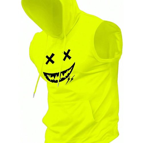 Débardeur à capuche imprimé décontractés, sweat-shirt sans manches d'étés - SHEIN - Modalova