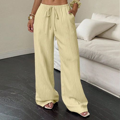 Pantalon large décontracté de couleur unies - SHEIN - Modalova