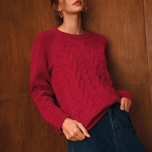 PULL COL ROND AMPLE À TEXTURE MANCHES LONGUES - SHEIN - Modalova