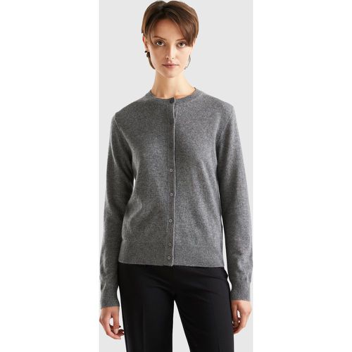 Benetton, Gilet Gris Foncé En Pur Cachemire, taille M, Gris Foncé - United Colors of Benetton - Modalova