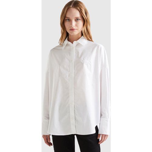 Benetton, Chemise Oversize 100% Coton, taille S, Blanc - United Colors of Benetton - Modalova