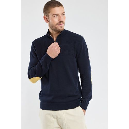 ARMOR-LUX Pull col zippé avec coudières - coton 2XL - ARMOR LUX FR - Modalova