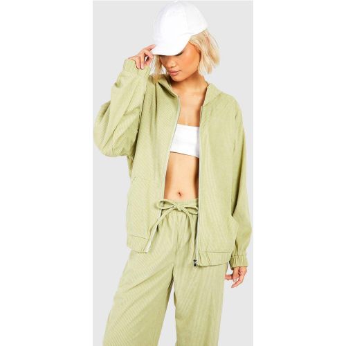 Blouson Bomber En Velours Côtelé À Zip Intégral - 38 - boohoo - Modalova