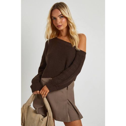 Pull Asymétrique En Maille - S - boohoo - Modalova