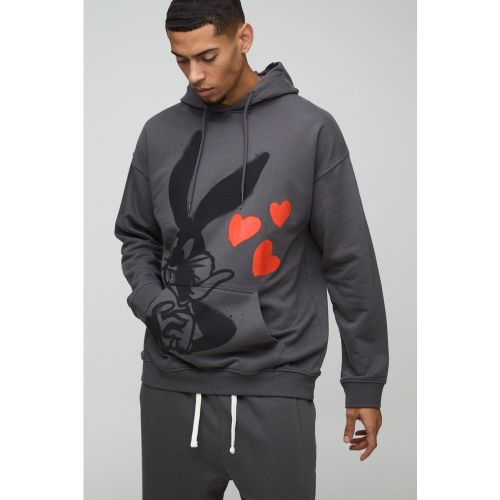 Sweat à capuche oversize délavé à imprimé Bugs Bunny - S - Boohooman - Modalova