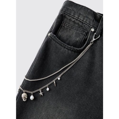 Chaîne en jean à pendentifs multiples - ONE SIZE - Boohooman - Modalova