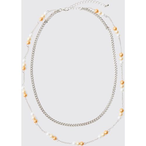 Collier en chaîne perlée - ONE SIZE - Boohooman - Modalova