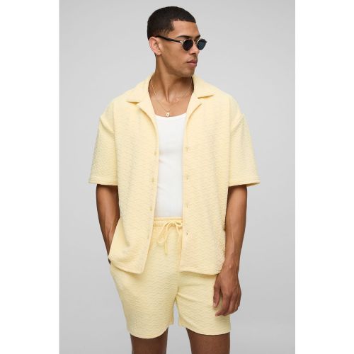Ensemble oversize à manches courtes avec chemise et pantalon - S - Boohooman - Modalova