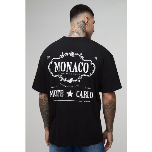 Tall - T-shirt oversize à imprimé Monte-Carlo - 2XL - Boohooman - Modalova