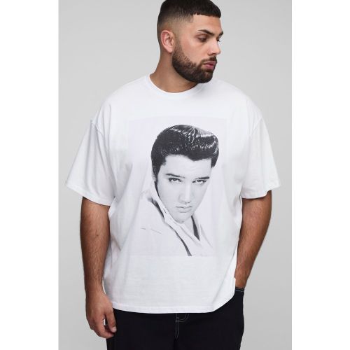 Grande taille - T-shirt oversize imprimé Elvis Presley - 3XL - Boohooman - Modalova