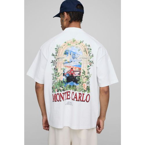 T-shirt oversize à col montant et slogan Monte Carlo - S - Boohooman - Modalova