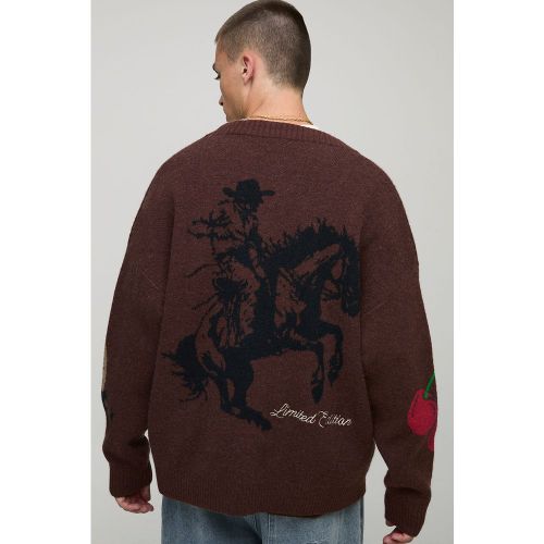 Cardigan oversize en maille - S - Boohooman - Modalova