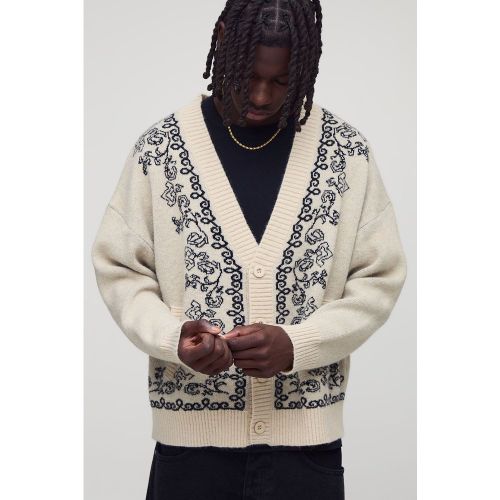 Cardigan oversize en maille - S - Boohooman - Modalova