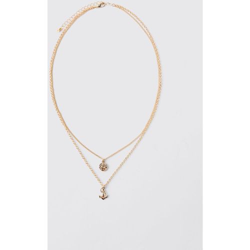 Collier à chaînes multiples et pendentifs - ONE SIZE - Boohooman - Modalova