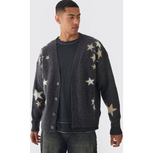 Cardigan oversize en maille brossée - M - Boohooman - Modalova