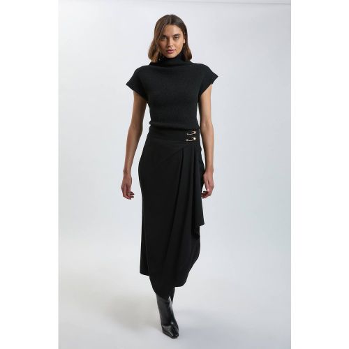 Jupe Longue Ajustée Avec Drapé Et Finition Portefeuille | Taille 18 - KarenMillen - Modalova