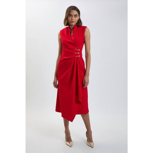 Robe Crayon Midi Ajustée Avec Détail Épingle | Taille 18 - KarenMillen - Modalova