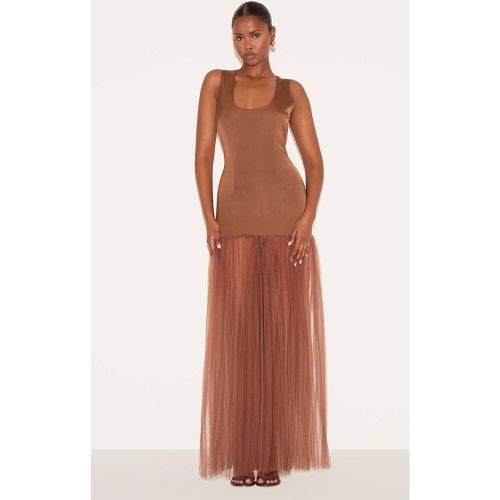 Robe Longue À Taille Basse Et Encolure Dégagée | Taille 32 - PrettyLittleThing - Modalova
