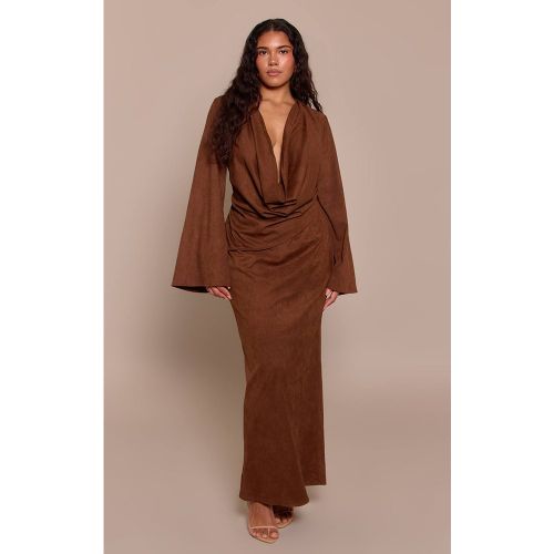 Robe Maxi Drapée Devant Ajustée | Taille 42 - PrettyLittleThing - Modalova