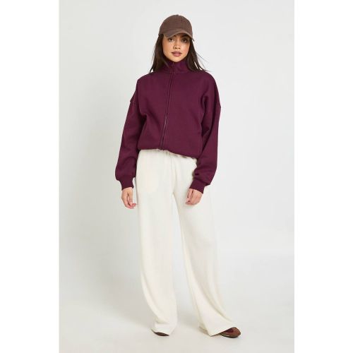 Sweatshirt Oversize À Col Cheminée Avec Fermeture Éclair | Taille Medium - boohoo - Modalova